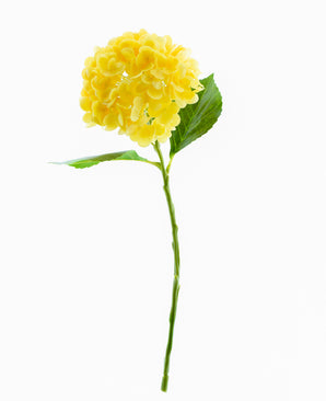 Kunstbloem Charlotte hortensia Real Touch Geel 49 cm