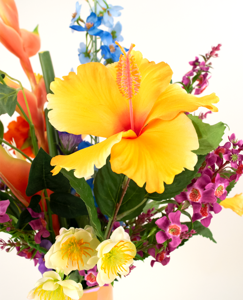 Zijden kunstbloemen boeket Tropicana