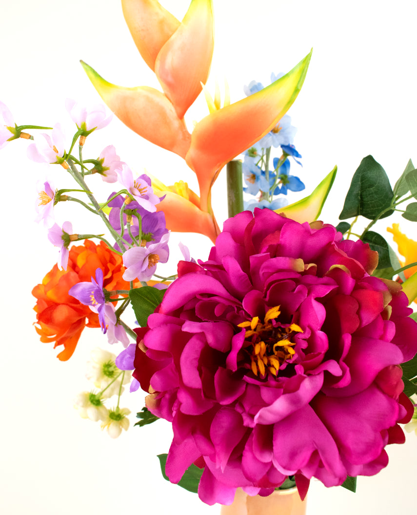 Zijden kunstbloemen boeket Tropicana