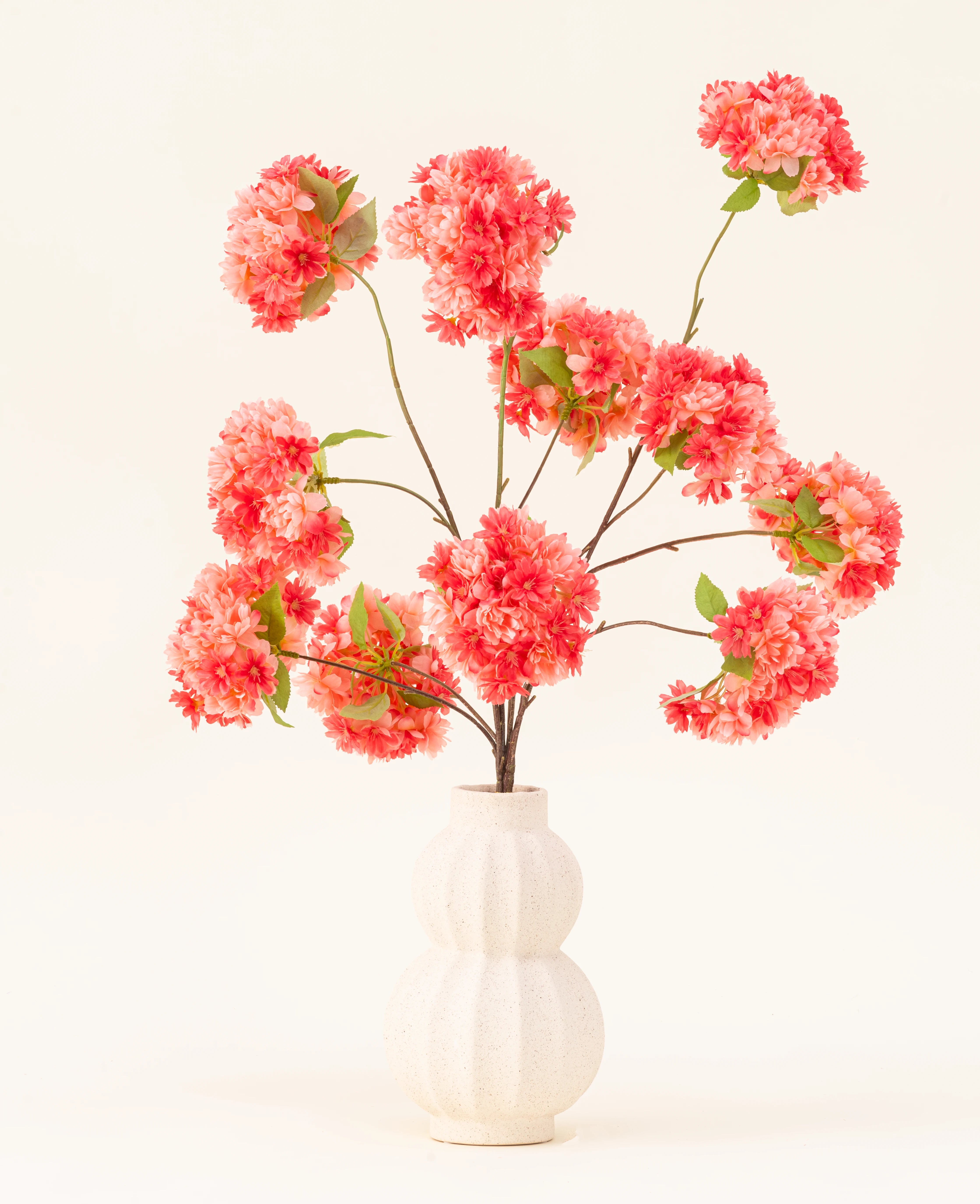 4 kunstkersenbloesemtakken, 107 cm, kunstbloemen, kersenbloesem, zijden bloemen, planten, kunsttakken, kersenbloesemtak, decoratie, Pasen, kunsttakken voor vaas voor woonaccessoires, bruiloft, feest