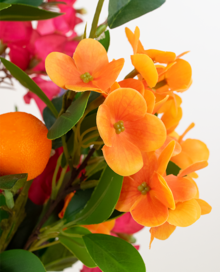Zijden kunstbloemen boeket Fiesta Sunset