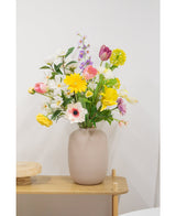 Kunstbloem Anemone 43 cm wit/roze