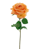 Kunstbloem Crystal touch moisturizing roos Real Touch oranje 43 cm