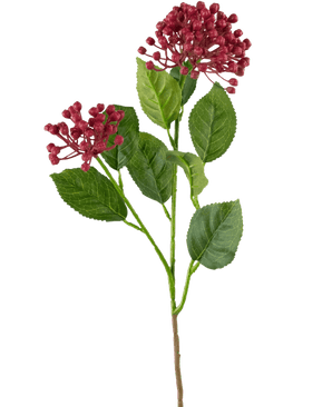 Kunstbloem Hydrangea 55 cm donkerroze