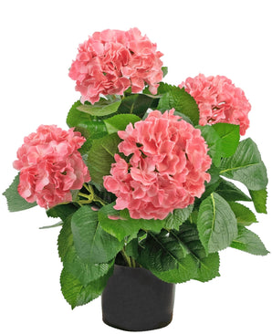 Kunstplant Hortensia 43 cm roze