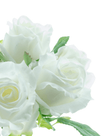 Kunstrozenboeket 7 Rozen Real Touch Wit 30 cm