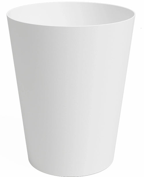 De Plantenbak Porto Ø40cm x H50cm is een effen, witte, cilindervormige plantenbak met een licht uitlopende bovenkant, tegen een witte achtergrond.