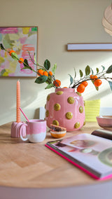 Zijden kunstbloemen boeket Mandarijn