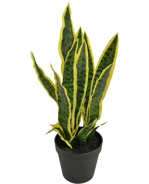 Kunstplant Sansevieria Laurentii 44 cm in sierpot