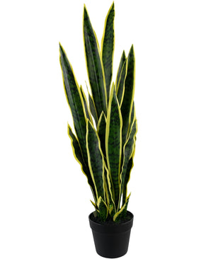 Kunstplant Sansevieria Laurentii 92 cm in sierpot