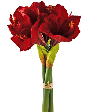 Kunstbloem Amaryllis Real Touch rood 36 cm