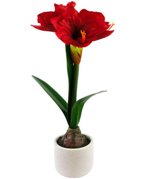 Kunstbloem Amaryllis rood 48 cm