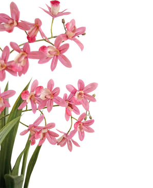 Kunstplant Mini Cymbidium Real Touch 58 cm roze