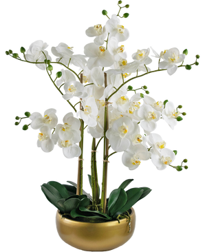 Kunst Orchidee Real Touch 50 cm wt in pot goud