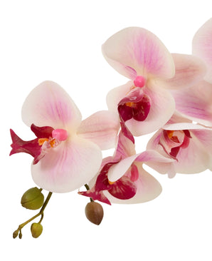 Kunst Orchidee Real Touch 60 cm roze/wit