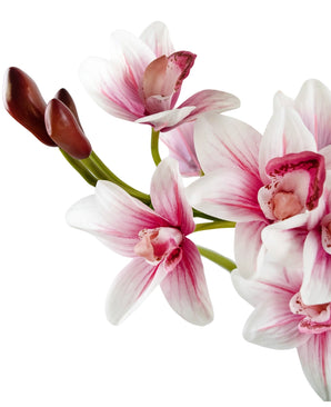 Kunst Cymbidium Real Touch 60 cm roze