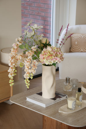 Zijden kunstbloemen boeket Blushing Beauty