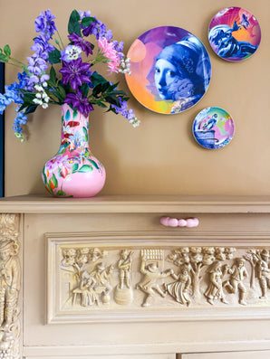Zijden kunstbloemen boeket Indigo Dreams