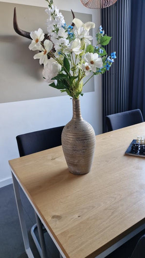 Zijden kunstbloemen boeket Whispers of White