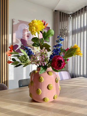 Zijden kunstbloemen boeket Hibiscus Fiesta