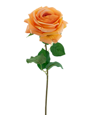 Kunstbloem Crystal touch moisturizing roos Real Touch oranje 43 cm