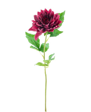 Kunstbloem Dahlia Real Touch donker rood 54 cm