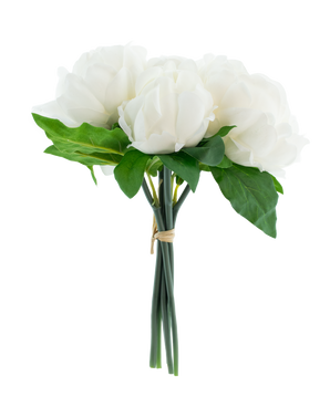 Kunstboeket mix bloemen Real Touch Wit 30 cm
