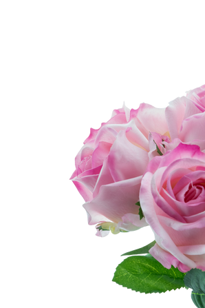 Kunstrozenboeket 7 Rozen Real Touch Roze 30 cm