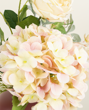 Zijden kunstbloemen boeket Blushing Beauty