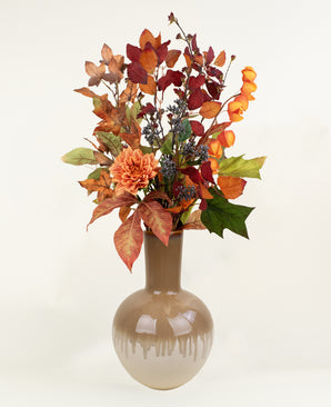 Zijden kunstbloemen boeket Chestnut Charm
