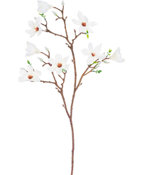 Kunsttak Magnolia kleinbloemig 89 cm wit