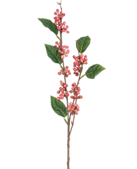 Kunsttak Berries 64 cm roze