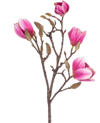 Kunstbloem Magnolia 50 cm roze
