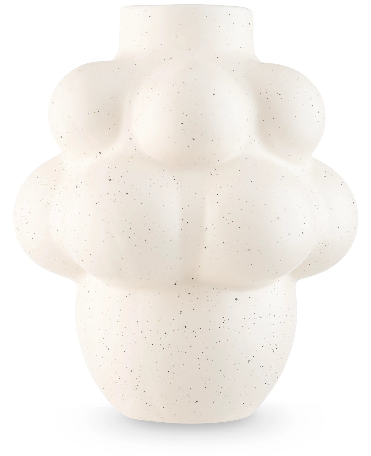 De Vaas Stemlight 21 cm beige is een vaas van keramiek met een matte afwerking en een unieke ronde vorm in beige, perfect voor een minimalistische inrichting.