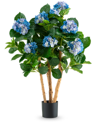 Kunstplant Hortensia UV 85 cm blauw
