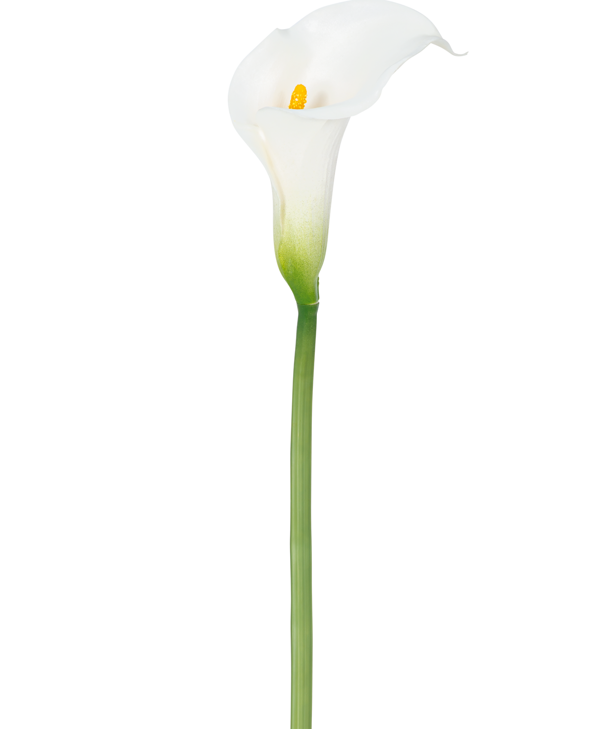 Een Kunst lelie 84 cm wit met een geel hart.