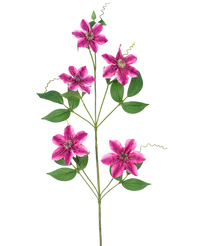 Kunstbloem Clematis dubbel 78 cm paars