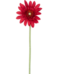 Kunstbloem Gerbera 53 cm rood