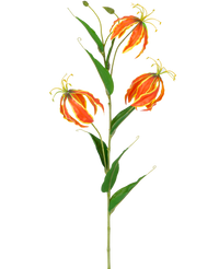 Kunstbloem Gloriosa Real Touch Oranje 75 cm
