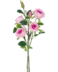 Kunstrozentak dubbel Real Touch roze 80cm