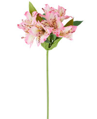 Kunstbloem Alstroemeria 47 cm roze/creme