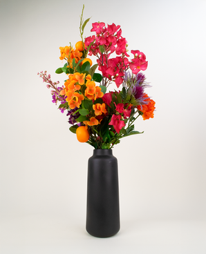 Zijden kunstbloemen boeket Fiesta Sunset
