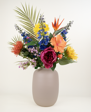 Zijden kunstbloemen boeket Hibiscus Fiesta