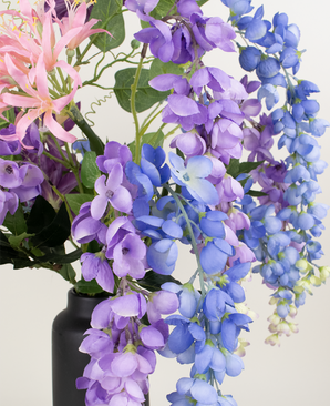 Zijden kunstbloemen boeket Indigo Dreams