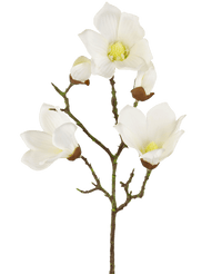 Kunst Magnolia Real Touch Wit 72cm