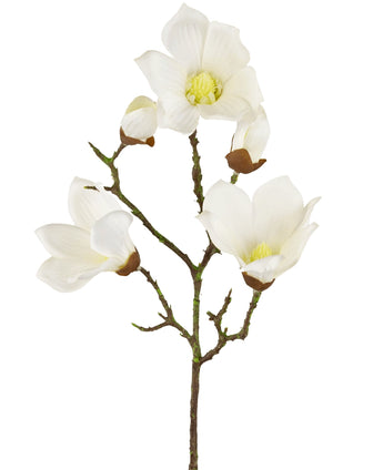 Kunst Magnolia Real Touch Wit 72cm