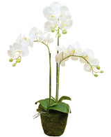 Kunst Orchidee 58 cm wit