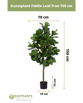 Kunst Tabaksplant Ficus Lyrate 150 cm