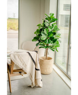 Kunst Tabaksplant Ficus Lyrate 150 cm