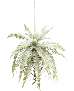 Kunst hangplant Frosted Varen op bal 76 cm